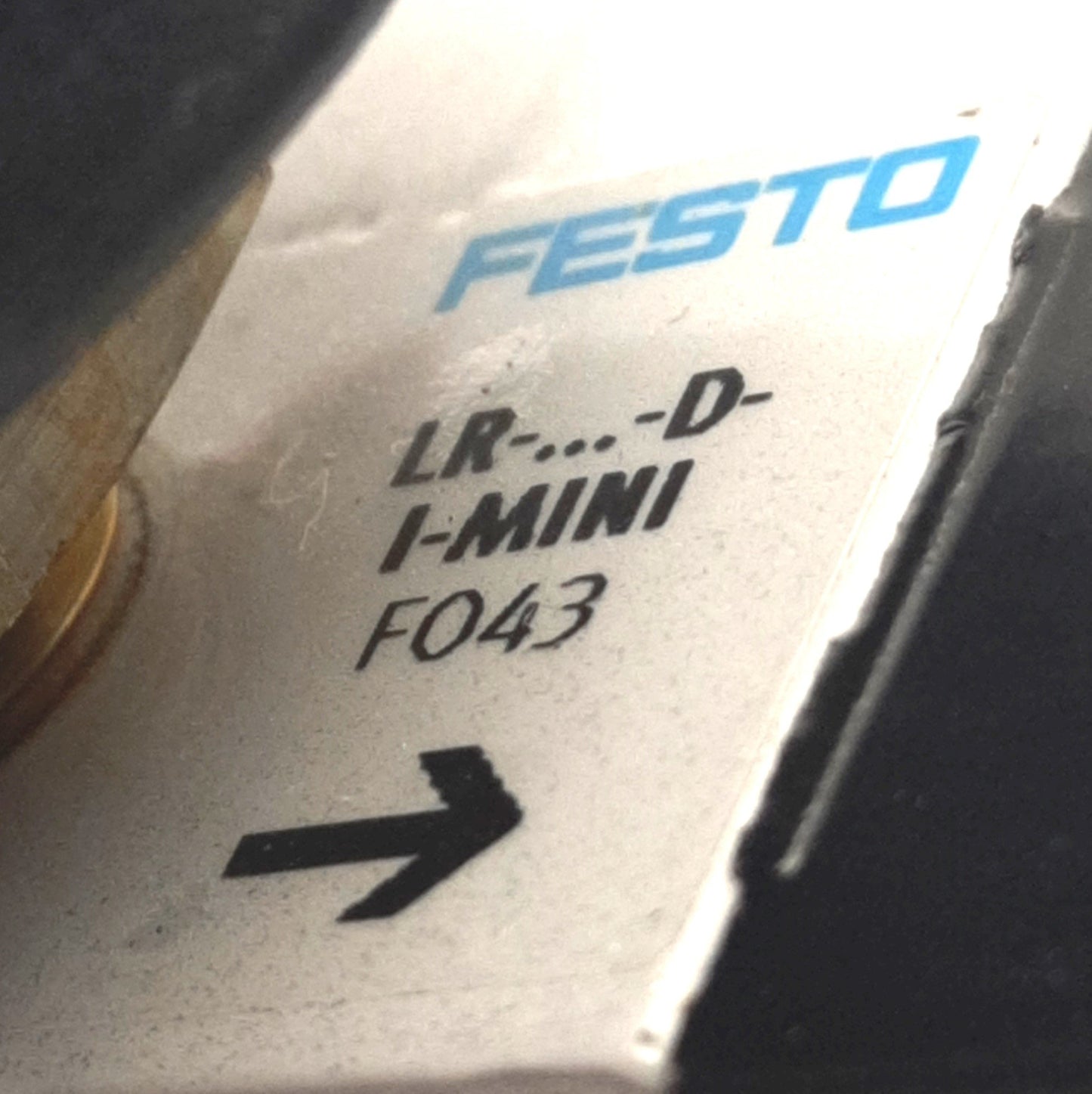 Used Festo LR-1/4-D-I-Mini Pressure Regulator .5 to 12 Bar, 1500L/Min, G1/4 Ports