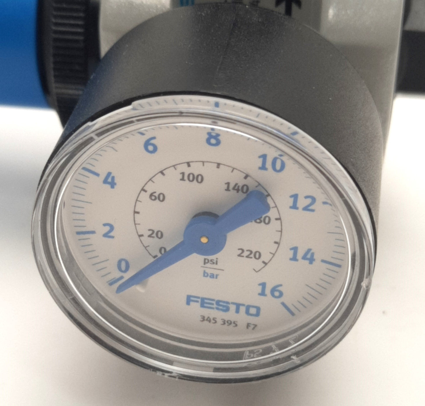 Used Festo LR-1/4-D-I-Mini Pressure Regulator .5 to 12 Bar, 1500L/Min, G1/4 Ports