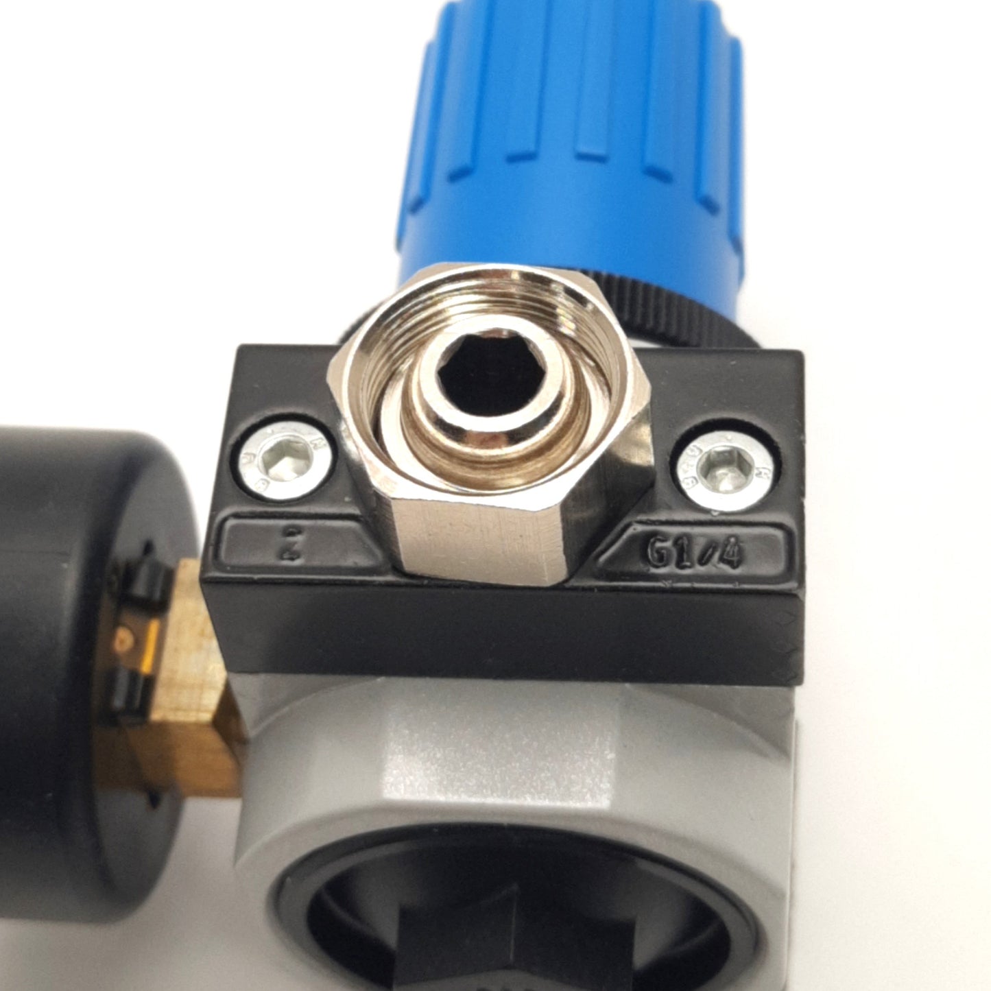 Used Festo LR-1/4-D-I-Mini Pressure Regulator .5 to 12 Bar, 1500L/Min, G1/4 Ports