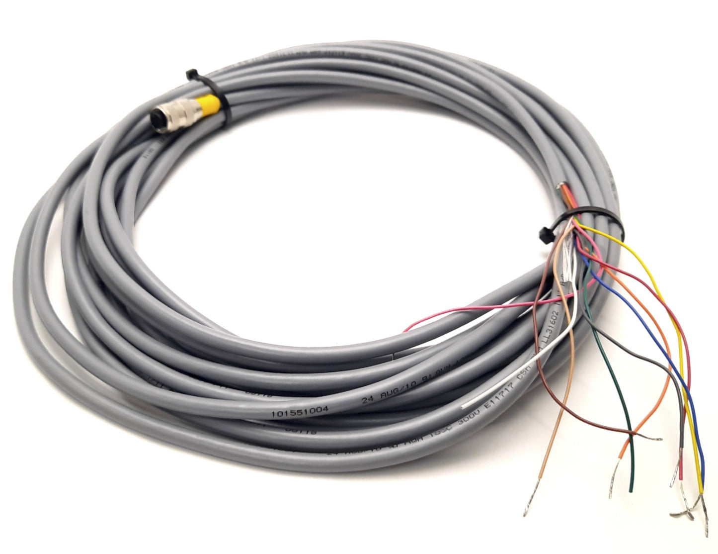 New Turck RK 10T-10 U-02592 Sensor & Actuator Cord M12 F 10-Pin to Leads, 10m 75v 2A