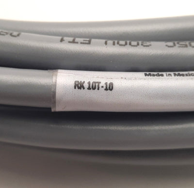New Turck RK 10T-10 U-02592 Sensor & Actuator Cord M12 F 10-Pin to Leads, 10m 75v 2A