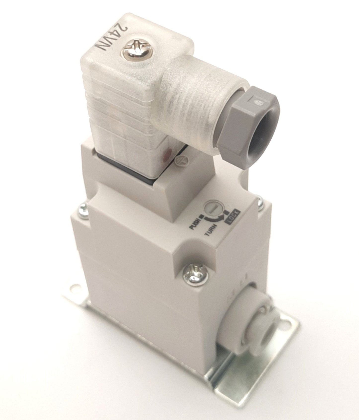 New SMC VQ2A1-5YZB-C6-F Solenoid Valve NC, Din Terminal, w/ Bracket, 24v DC Coil