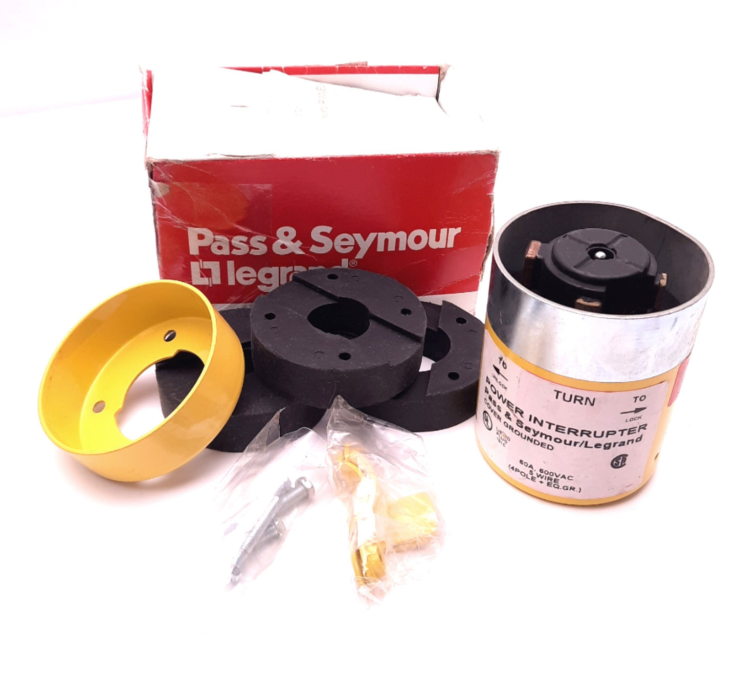 New Pass & Seymour 26526 Power Interrupting Plug 600VAC, 60A, 4 Pole, 5 Wire