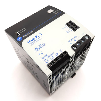 Used Allen Bradley 1606-XLS960E-3 Power Supply, In: 3Ph 380-480VAC, Out: 24VDC 40A