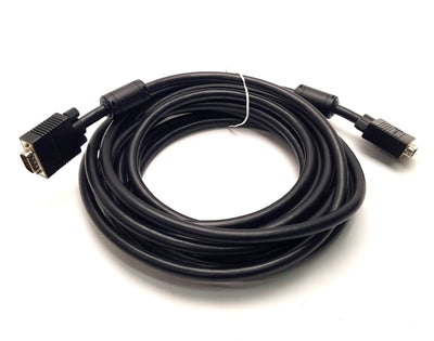 New L-Com CTLF3VGAMM-20 VGA Cable HD15 Male to Male, Length 20', Ferrite Cores Black