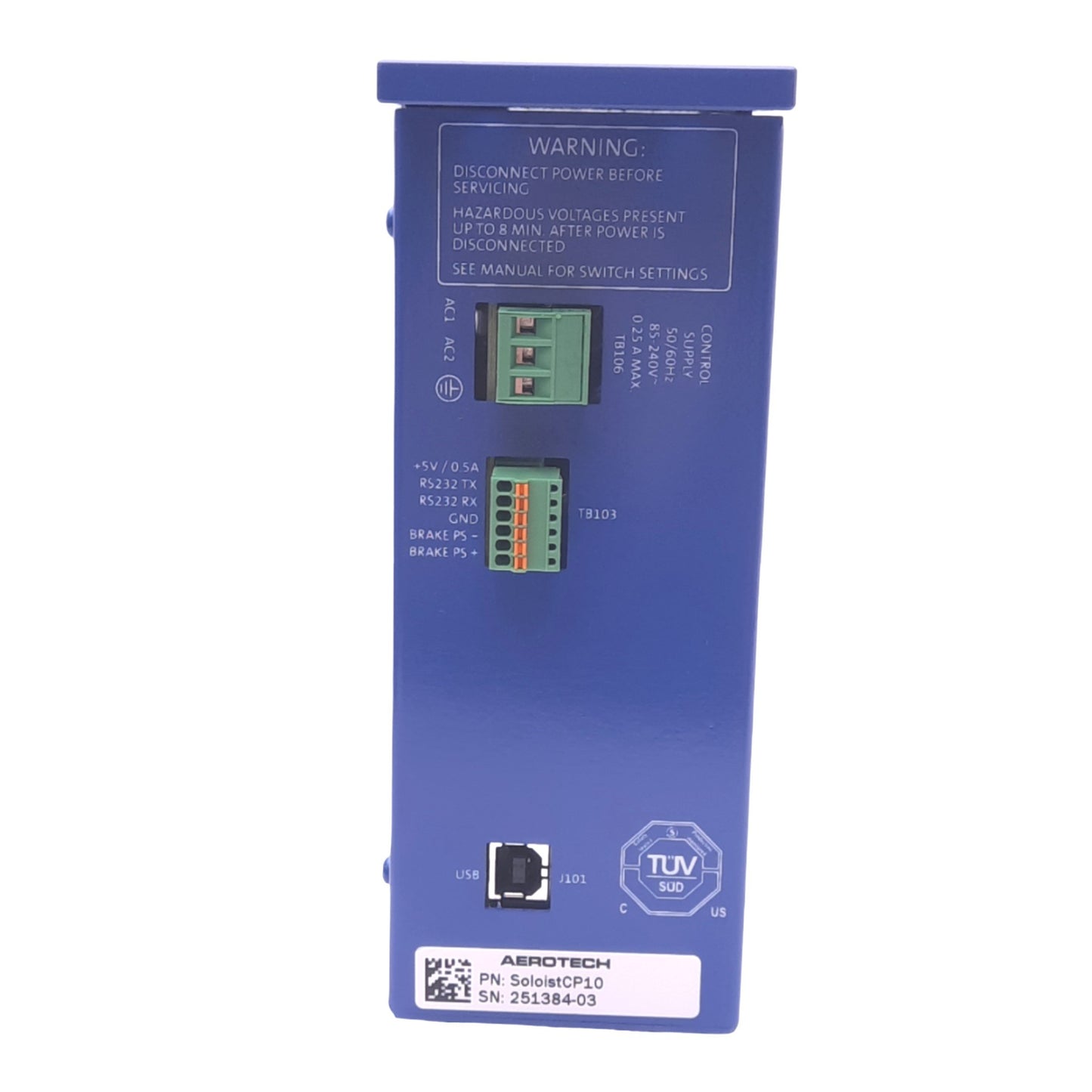 Used Aerotech SOLOISTCP10 Soloist CP Servo Drive Out: 3Ø 340VDC 10A In: 1Ø 240VAC