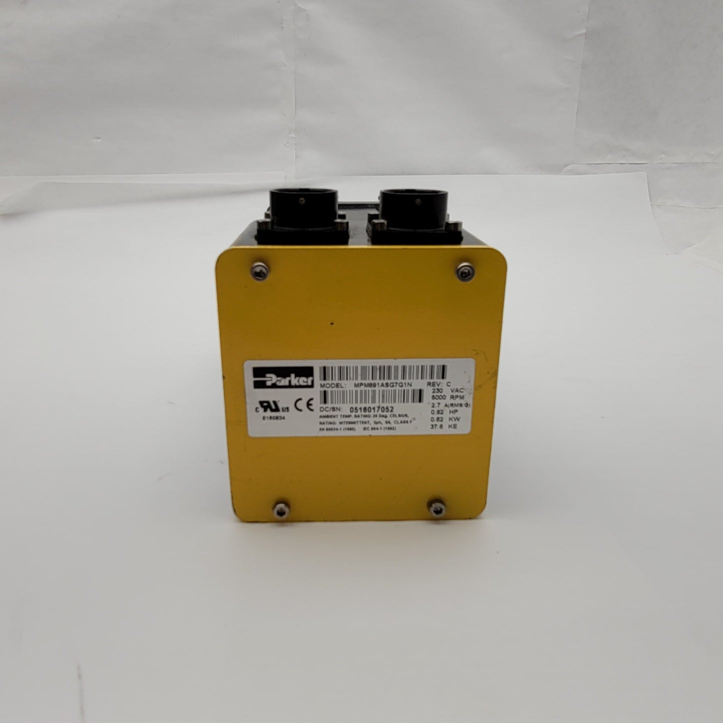 Used Parker MTS MPM891ASG7G1N MaxPlus Servo Motor 230VAC, 2.7A, 0.62kW, 89mm Frame