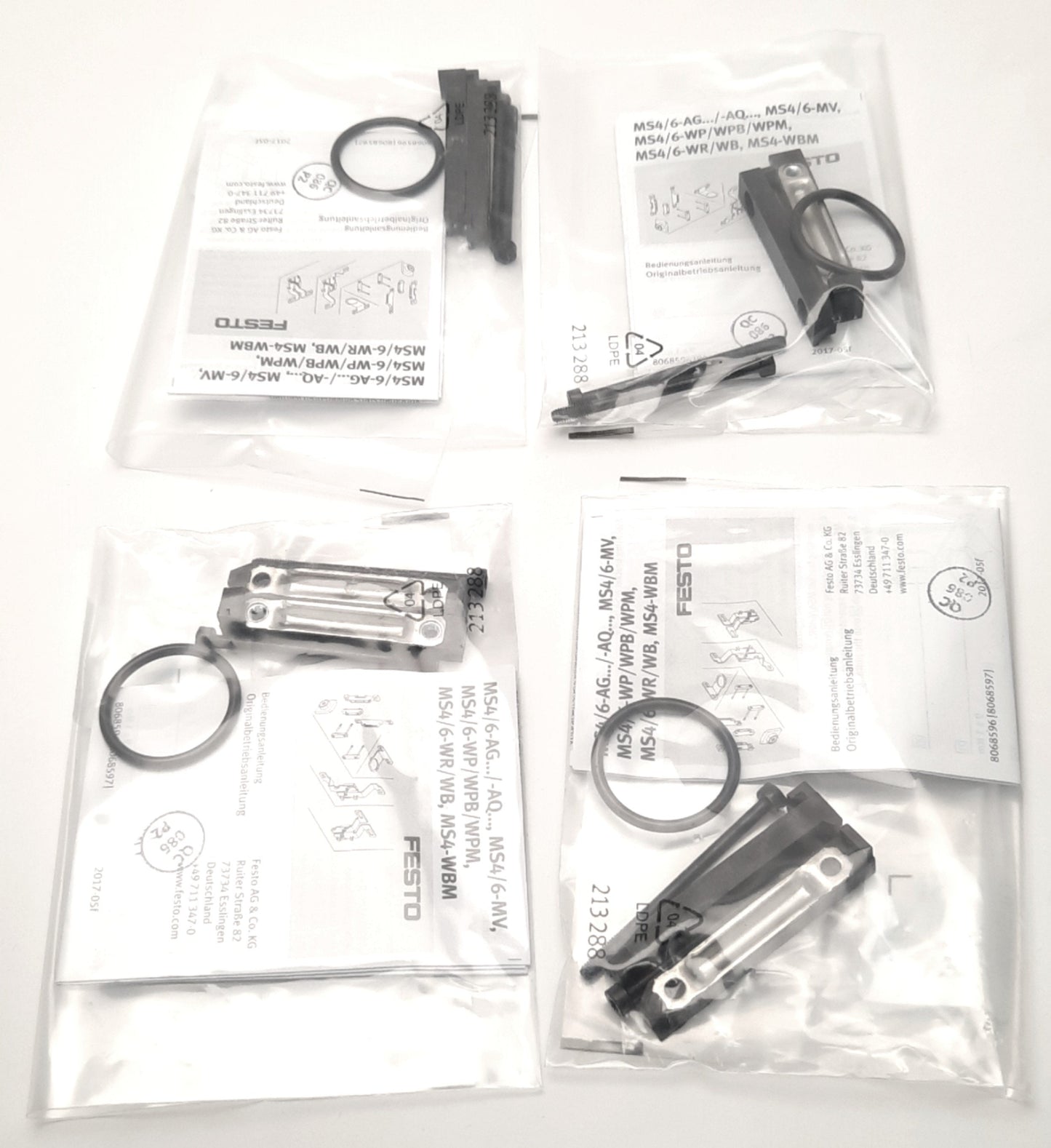 New Lot of 4 Festo MS6-MV 532799 MS6-MV1 Module Connector MS Series, Size 6