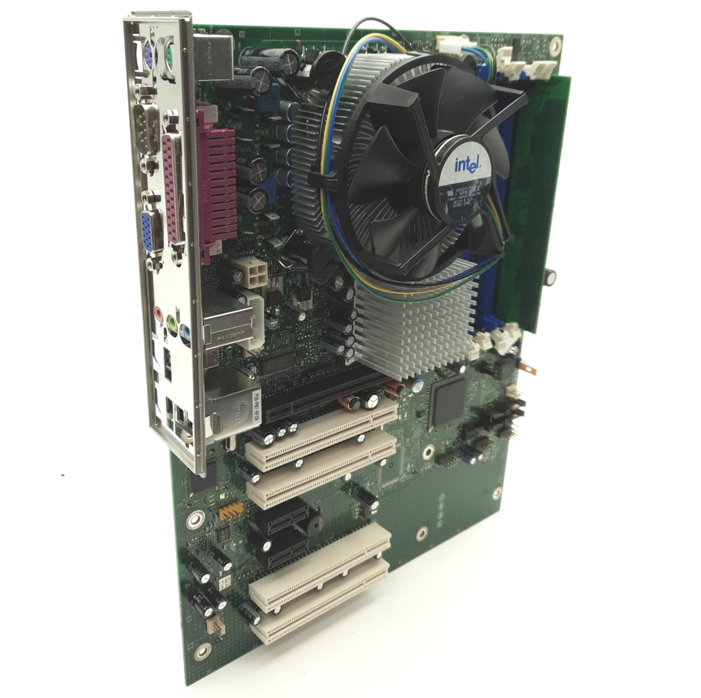 Used Intel D915GAV Motherboard & CPU, Pentium 4 3GHz, 512MB RAM, 4x PCI, PCIe x16 x1