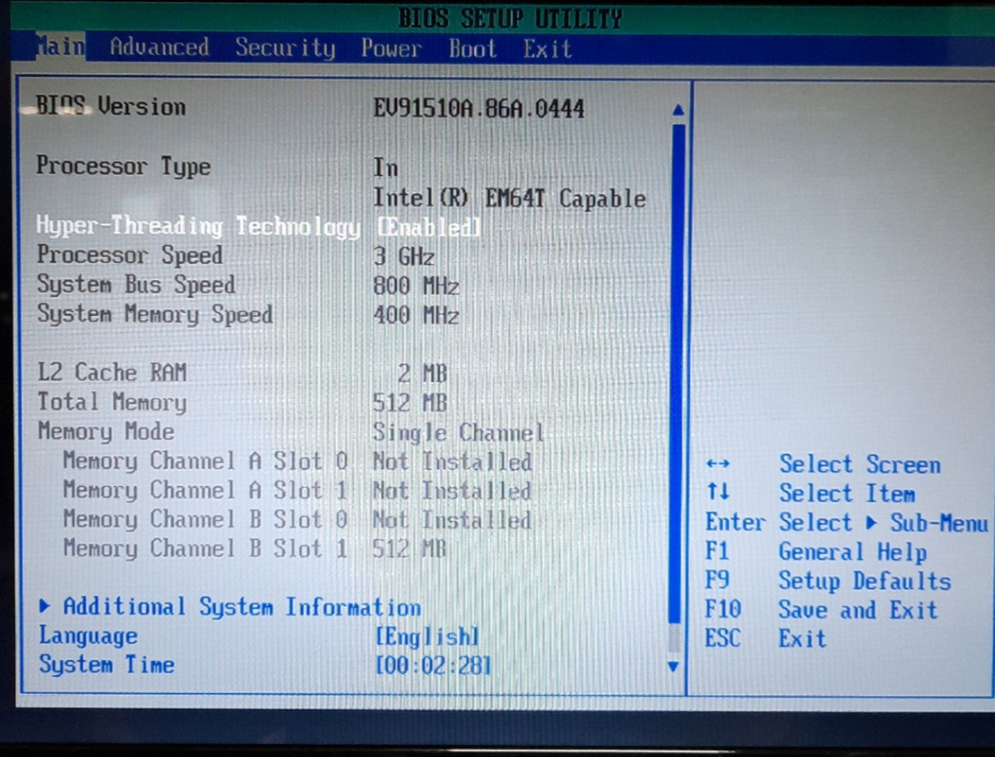 Used Intel D915GAV Motherboard & CPU, Pentium 4 3GHz, 512MB RAM, 4x PCI, PCIe x16 x1