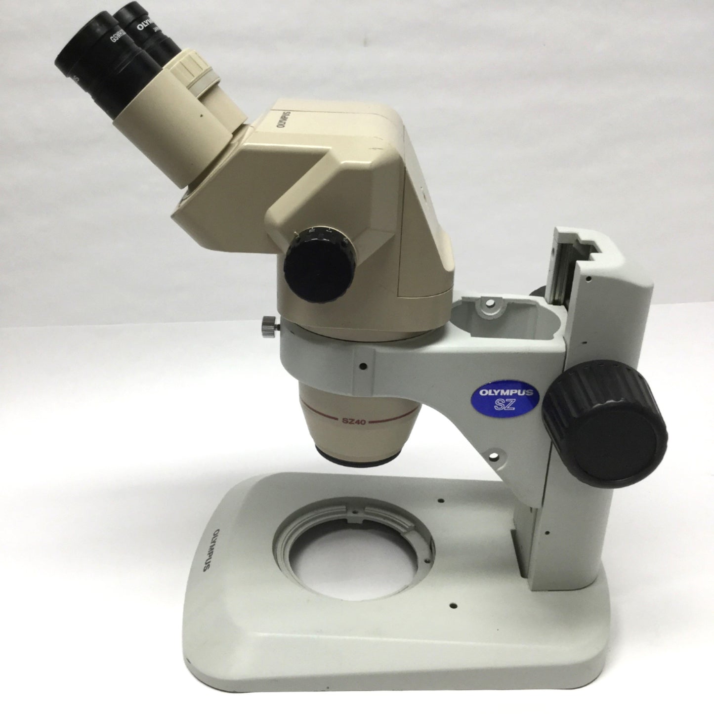 Used Olympus SZ4045 Binocular Stereo Microscope 0.67-4X Zoom w/ 10X Eyepieces & Stand