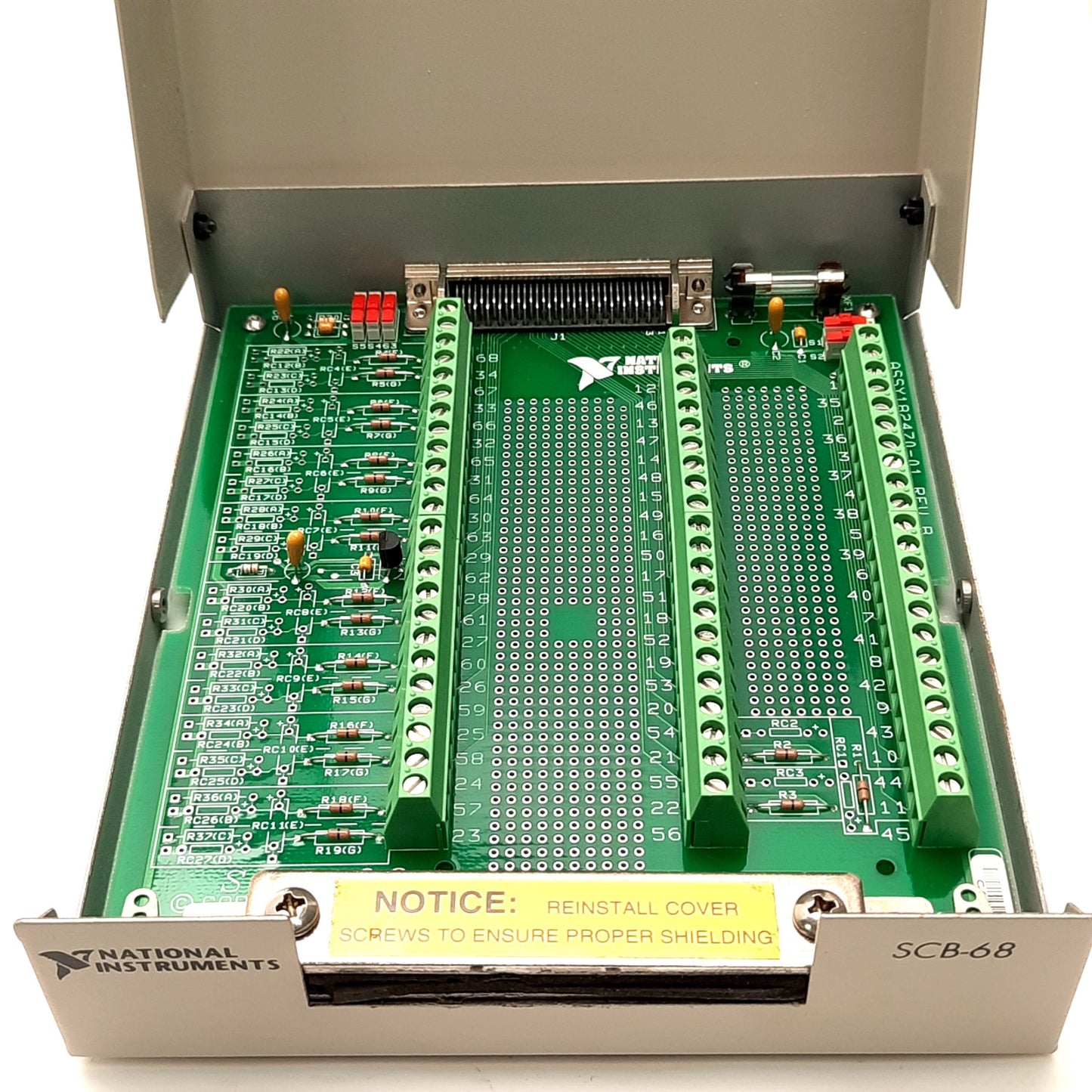 Used National Instruments SCB-68 Terminal Block Box 68-Pin I/O to Terminals w/ Cable