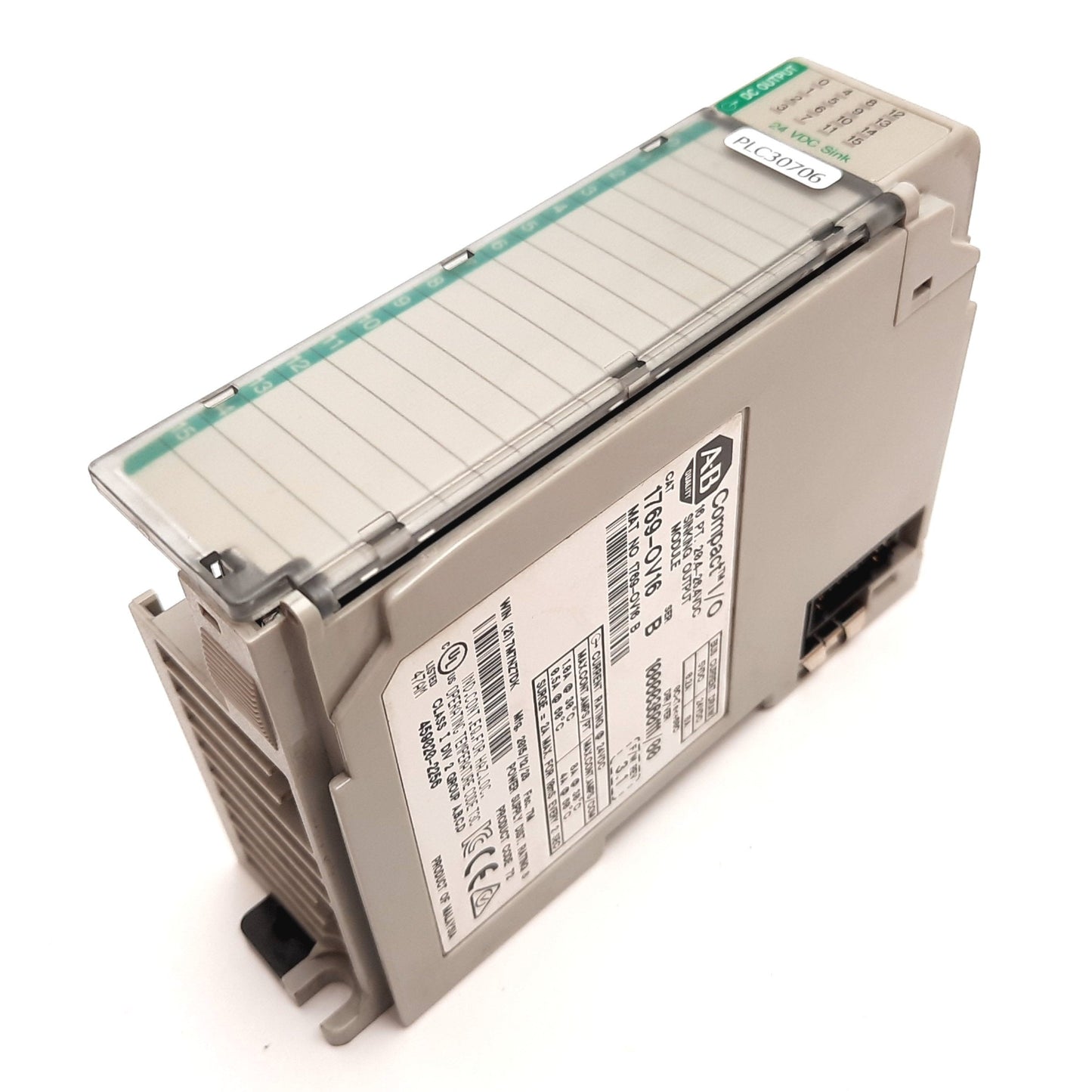 Used Allen Bradley 1769-OV16 Ser. B CompactLogix PLC 16-Point Output Module 24VDC