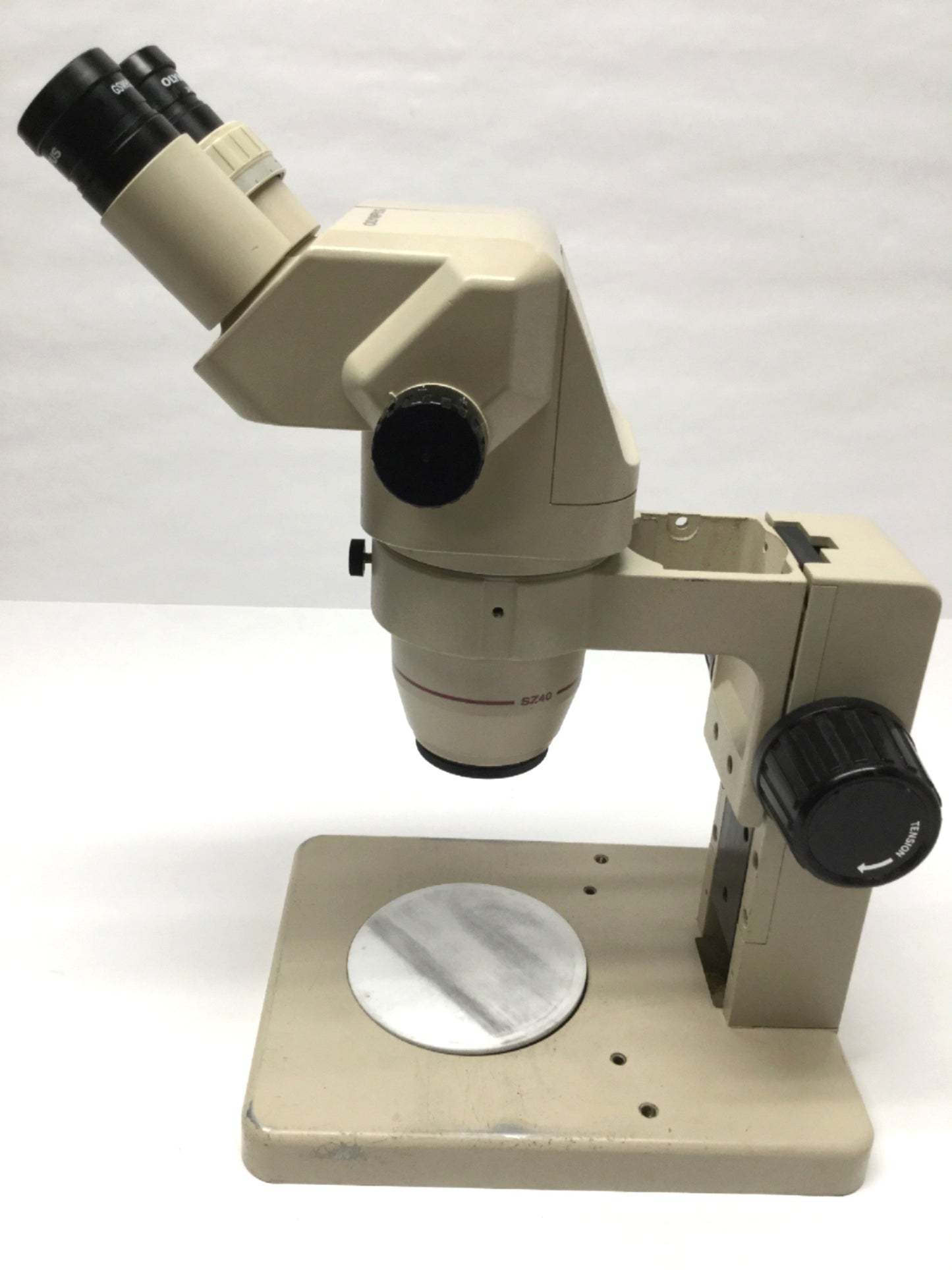 Used Olympus SZ4045 Binocular Stereo Microscope 0.67-4X Zoom w/ 10X Eyepieces & Stand