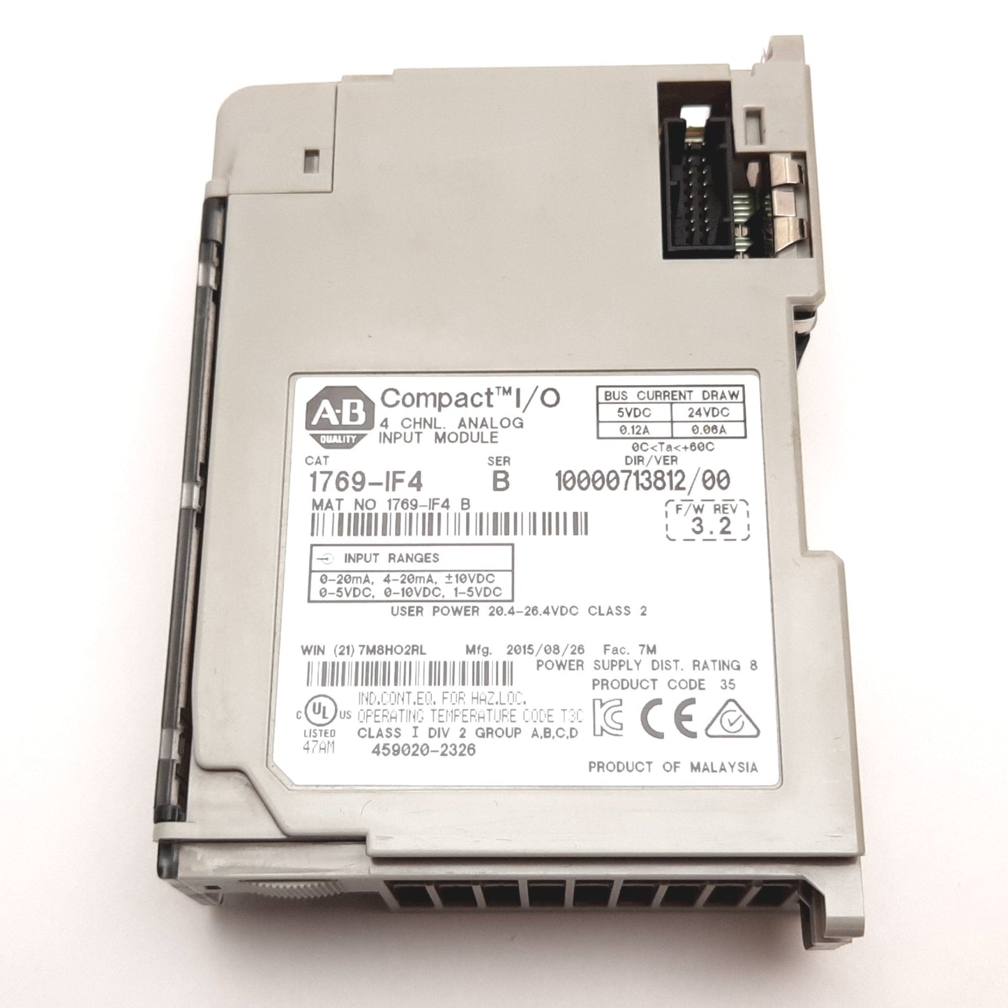 Used Allen Bradley 1769-IF4 Ser. B Compact I/O PLC Analog Input Module 4-Channel