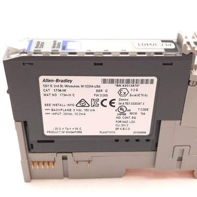 Used Allen Bradley 1734-IK Incremental Encoder/Counter Interface Module 5V / 24VDC
