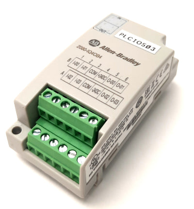 Used Allen-Bradley 2080-IQ4OB4 Micro800 Combo Plug-In Module 4 In/Outputs, 24v DC 3mA
