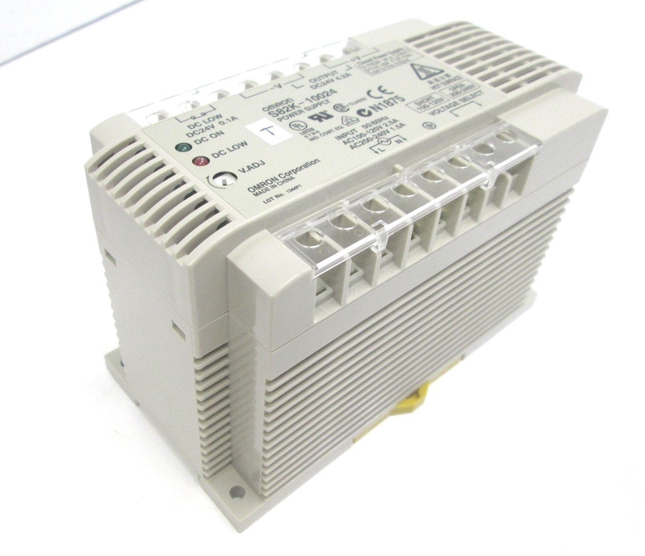 Used Omron S82K-10024 Power Supply In: 100-240VAC Out: 24VDC 4.2A 100W