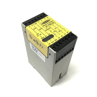 Used Banner AT-FM-2A DUO-TOUCH Two-Hand Control Safety Relay Module, 24V AC/DC 250mA