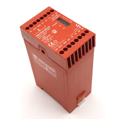 Used Allen Bradley 440R-K23041 Minotaur MSR12T Safety Relay, 24VAC/DC, 2x N/C Inputs