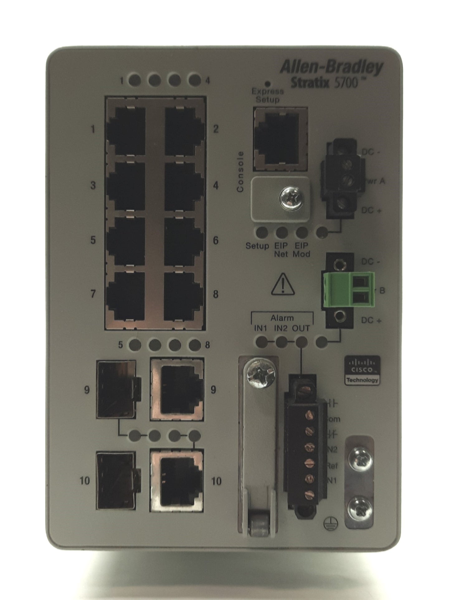 Used Allen Bradley 1783-BMS10CA Ser A Stratix 5700 Ethernet Switch 10 Ports 12-48V