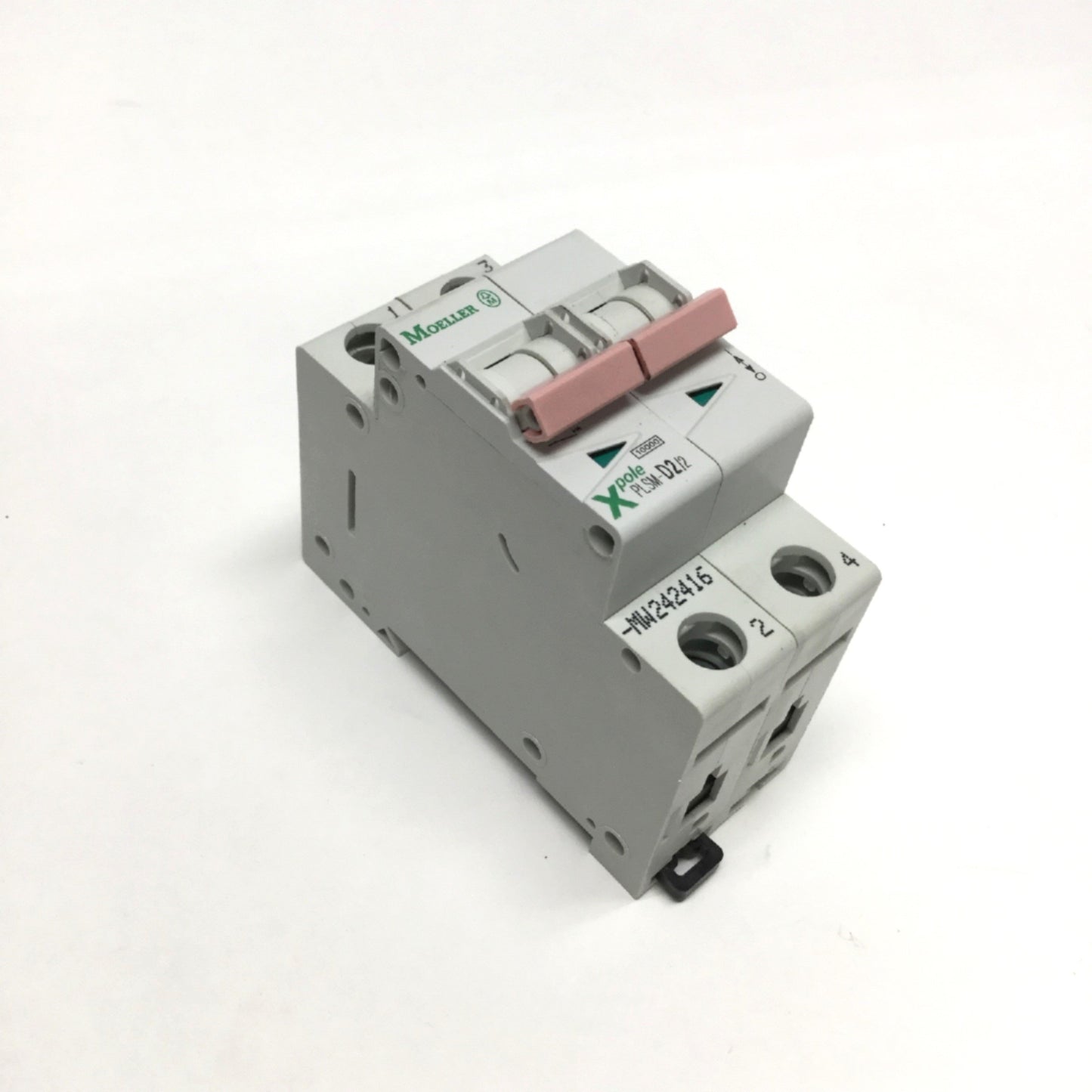 Used Moeller PLSM-D2/2 Xpole Mini Circuit Breaker 2-Pole, 2A, 400VAC, D-Curve Trip
