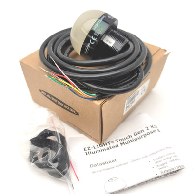 New Banner Engineering K50APT2GRYF2 Illuminated Touch Button 12-30VDC, PNP, Gr Rd Yl