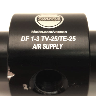 Used Bimba DF 1-3 TV-25/TE-25 Material Conveying Vacuum Pump 1/8" & 1/4" NPT