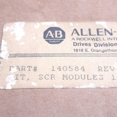 Used Allen-Bradley SP-140584 Bridge Rectifier Kit 150HP to 200HP, 460V, MTR Sensor x3