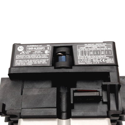 Used Allen Bradley 194R-NJ030P3 Ser B Disconnect Switch, 3-Pole, 30A, 250VDC 600VAC