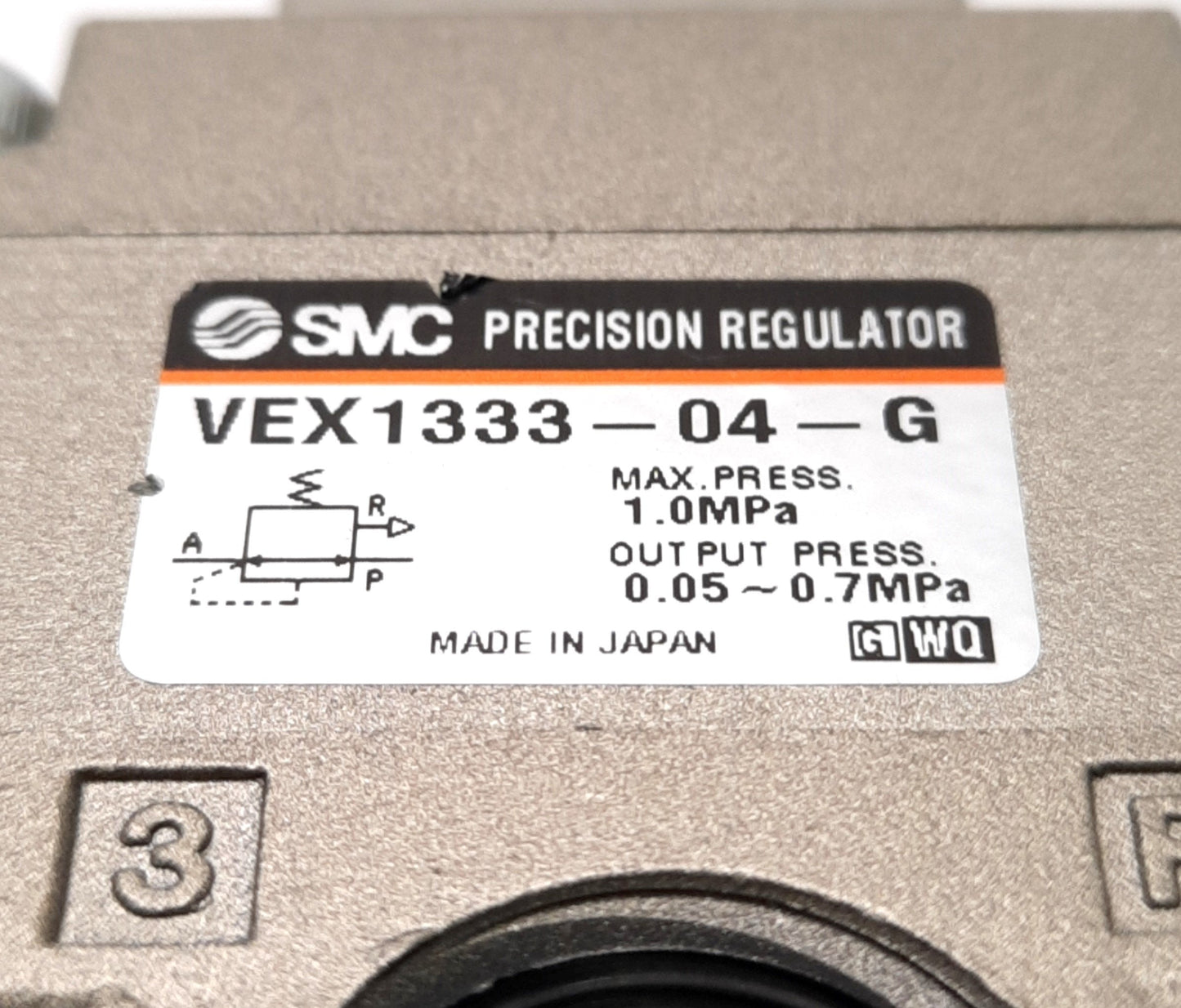 New SMC VEX 1333-04-G Power Valve Precision Regulator Size 3 Body Ported, 1/2 RC