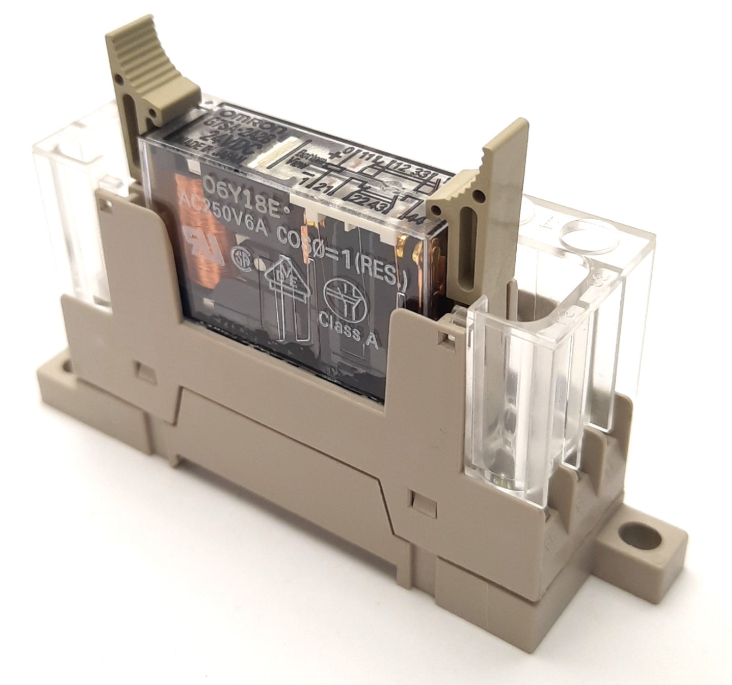 Used Omron P7SA-10F-ND DC24 Socket With G7SA-2A2B 24vDC Relay, DPST NC/NO