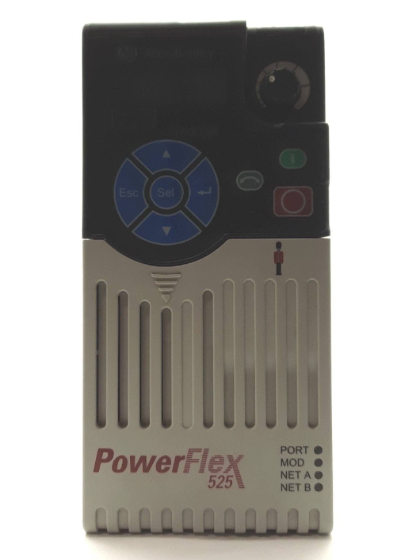 Used Allen Bradley 25B-B5P0N104 Ser A Powerflex 3PH AC Drive 1HP 0-230VAC 5A 220VAC