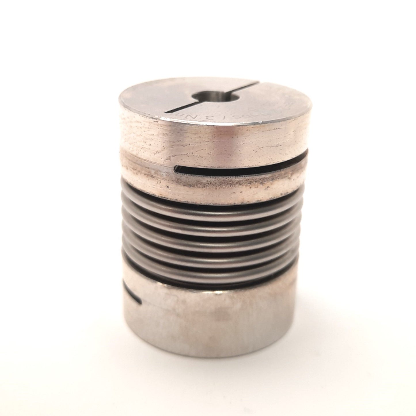 Used Gerwah DKN 45 Metal Bellows Motor Coupler 8mm to 12mm, 32mm OD, 41mm Length