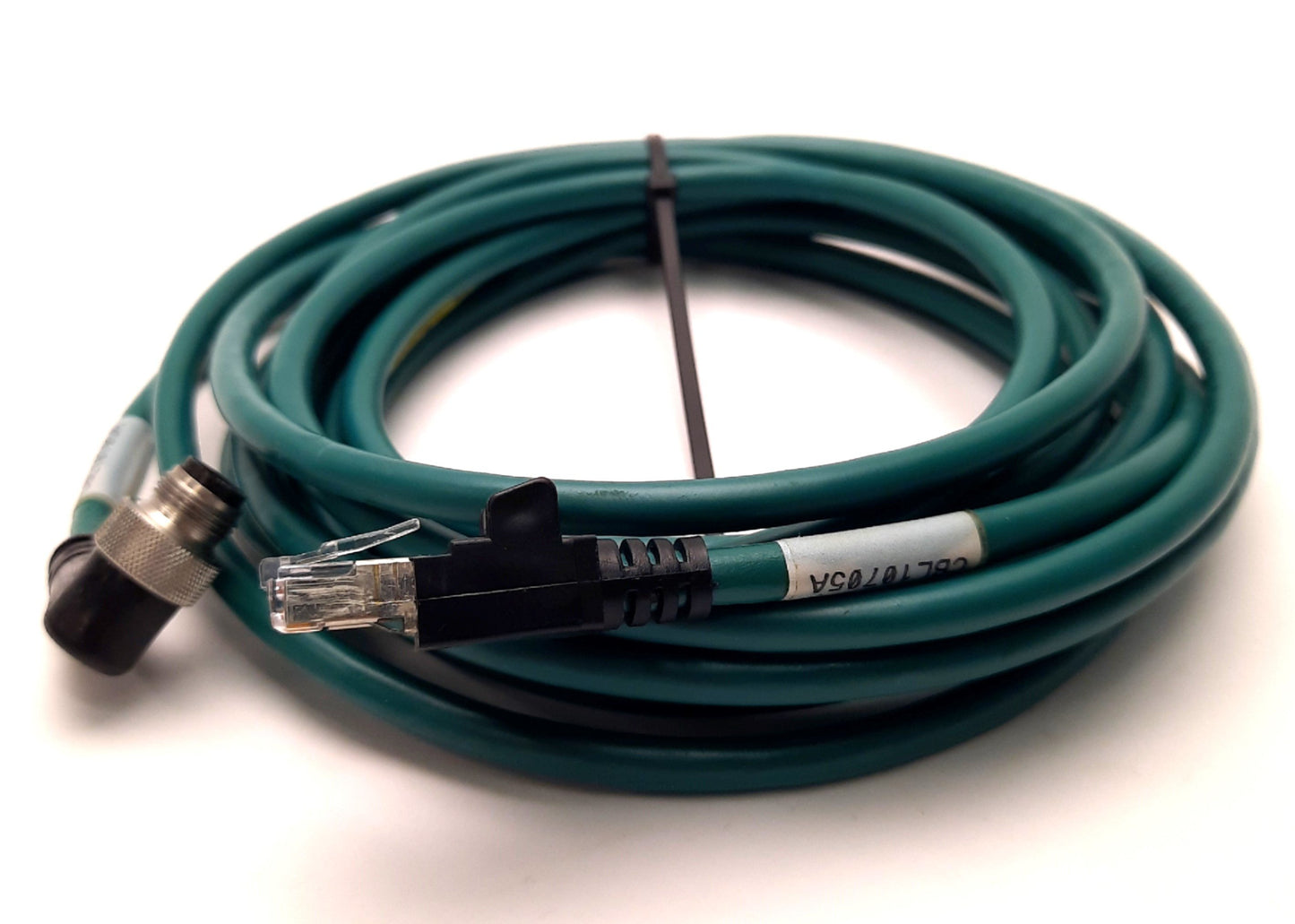 Used Cognex 84901-7001-05 Ethernet Cable RJ45 to M12 8-Pin, 30V 2A, 5m Long