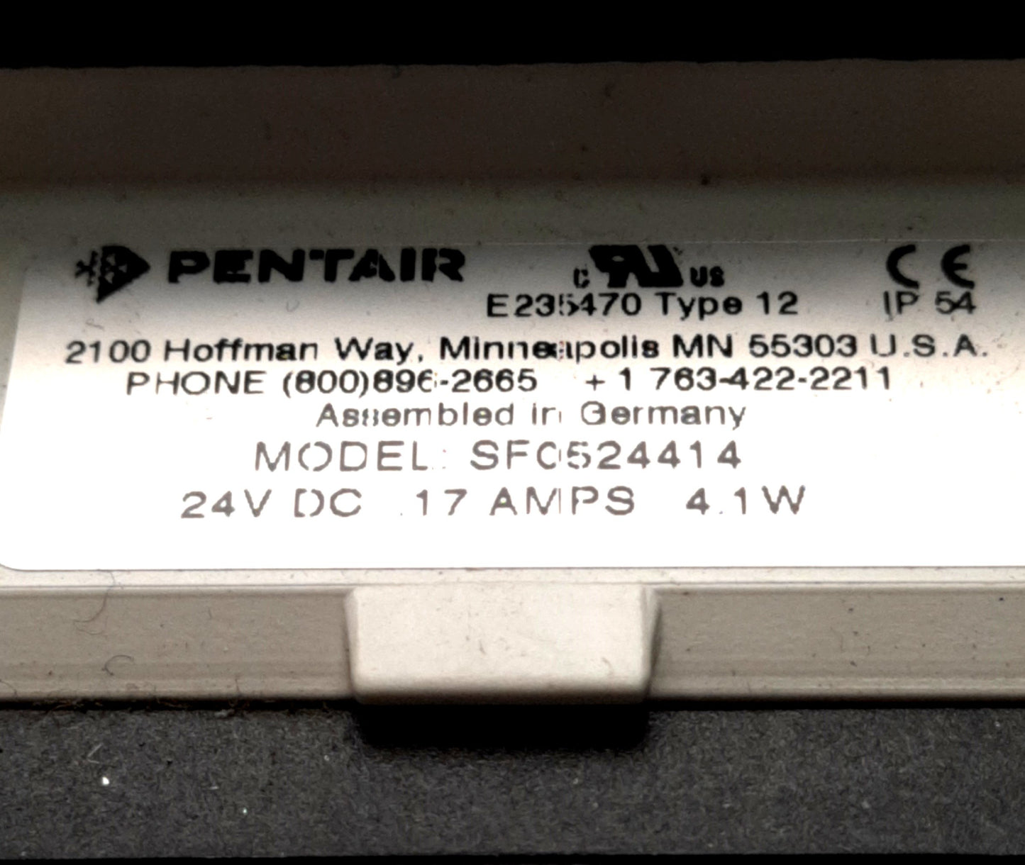Used Hoffman Pentair SF0524414 5" Enclosure Cooling Filter Fan, 24VDC, 3050RPM