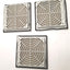 Used Lot of 3 Pentair SG0500404 Enclosure Exhaust Grilles 5" x 5", IP54, RAL 7035