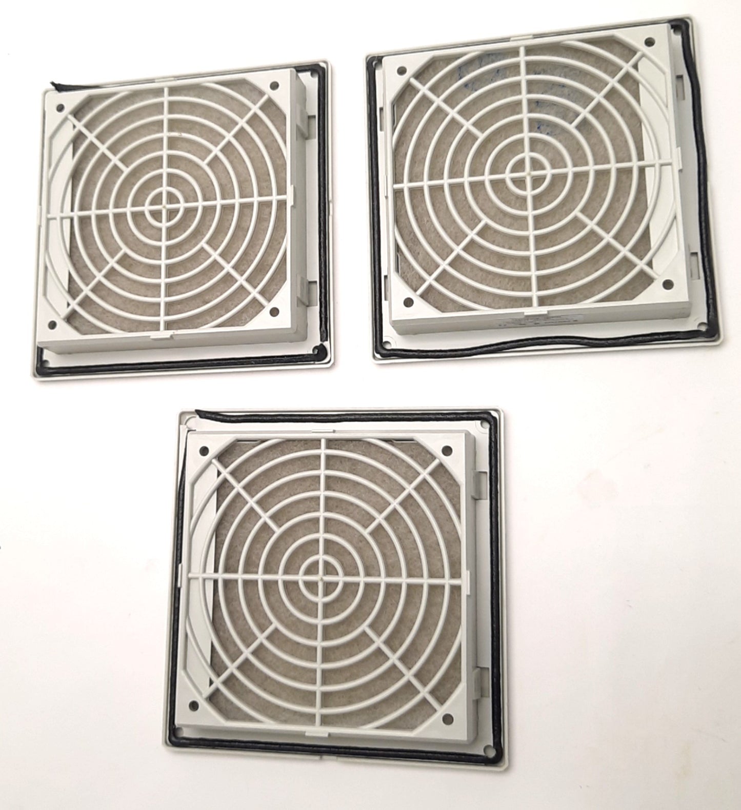 Used Lot of 3 Pentair SG0500404 Enclosure Exhaust Grilles 5" x 5", IP54, RAL 7035