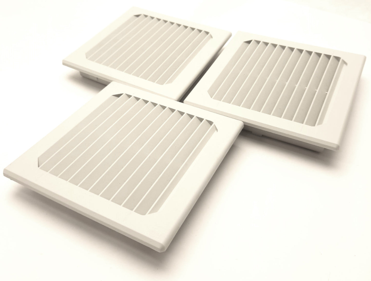 Used Lot of 3 Pentair SG0500404 Enclosure Exhaust Grilles 5" x 5", IP54, RAL 7035
