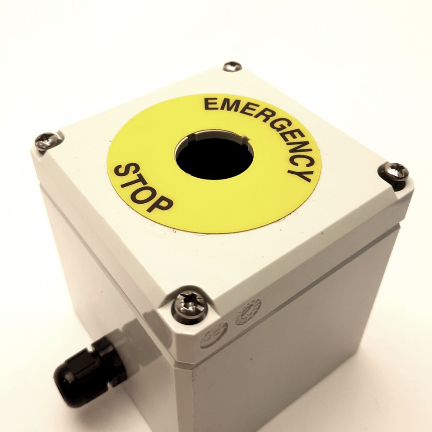 Used NVent Hoffman Q1PBCDM 22mm Push-Button Enclosure 2.95" x 2.87" x 3.11", w/ Entry