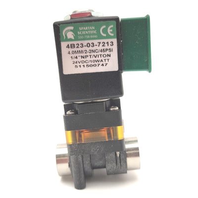 New Spartan Scientific 4B23-03-7213 Solenoid Valve 2-Way 2-Position, 1/4"NPT, 24VDC