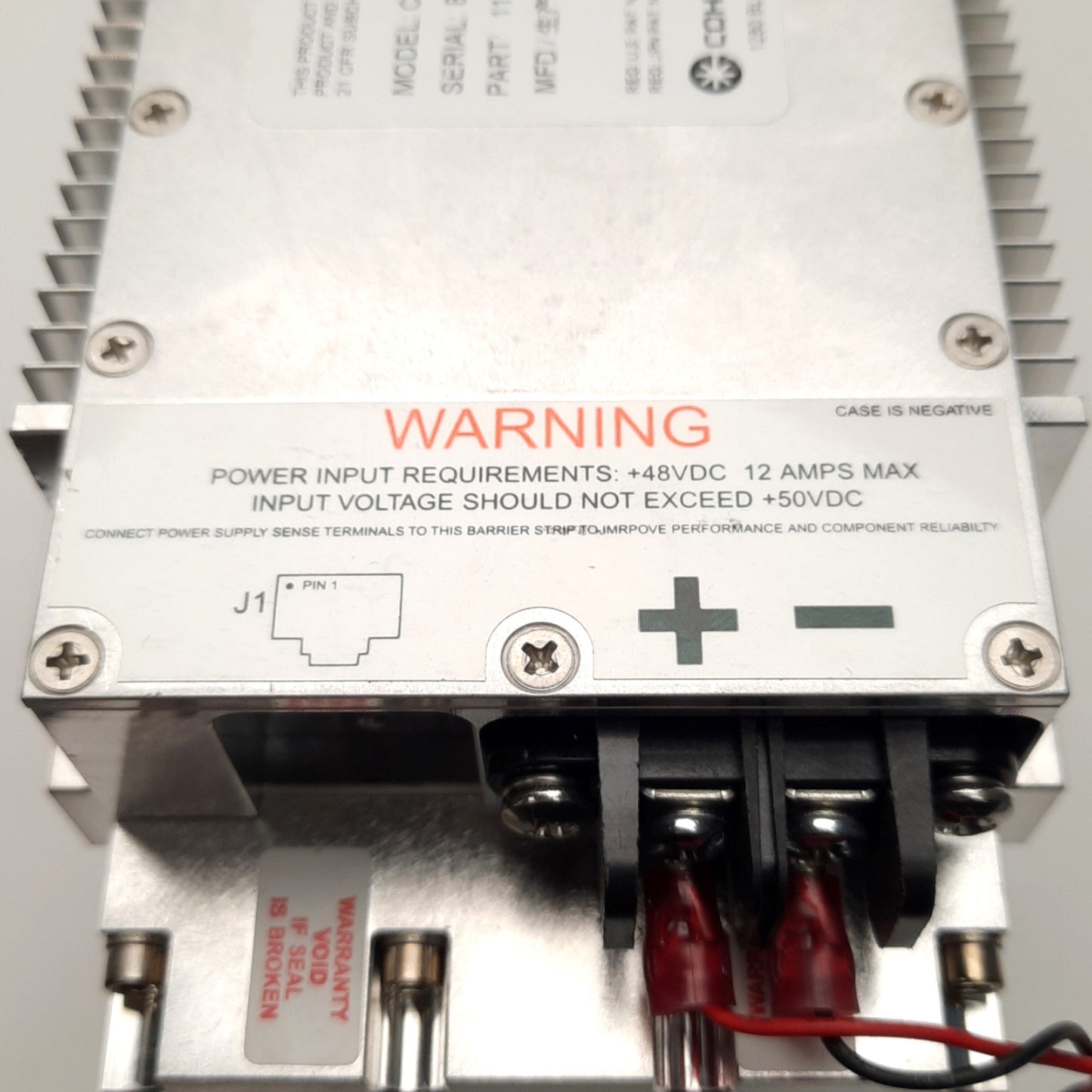 Used Coherent C-30 CO2 Laser Head w/ Shutter 30W Output 10.6µm RJ45 I/O, 48VDC 12A