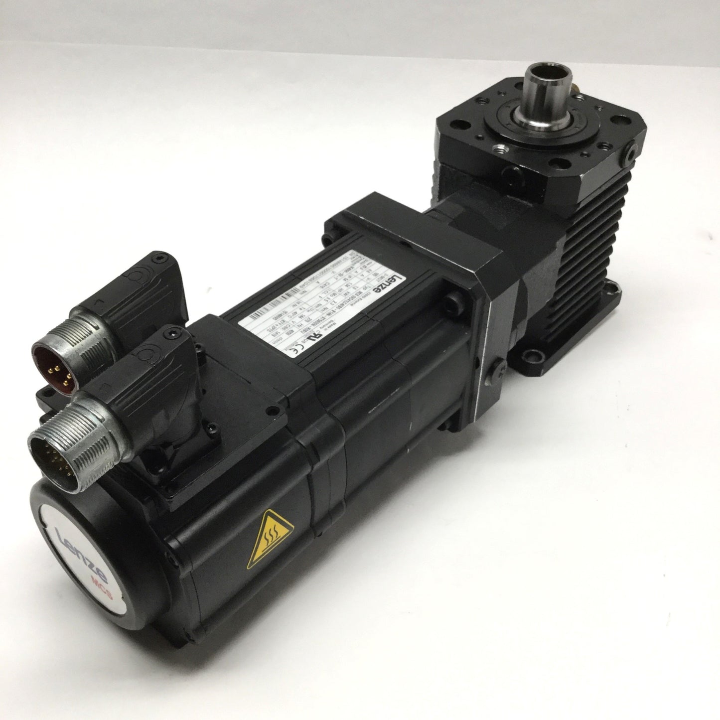 Used Lenze MCS 09D41LC40B0 Servo Motor 165VAC 3PH 1kW 4050RPM w/ Gearbox 10:1 Ratio