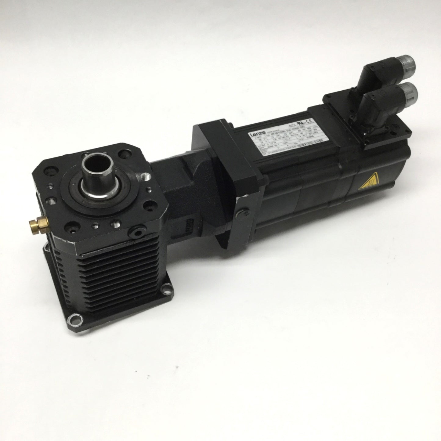 Used Lenze MCS 09D41LC40B0 Servo Motor 165VAC 3PH 1kW 4050RPM w/ Gearbox 10:1 Ratio