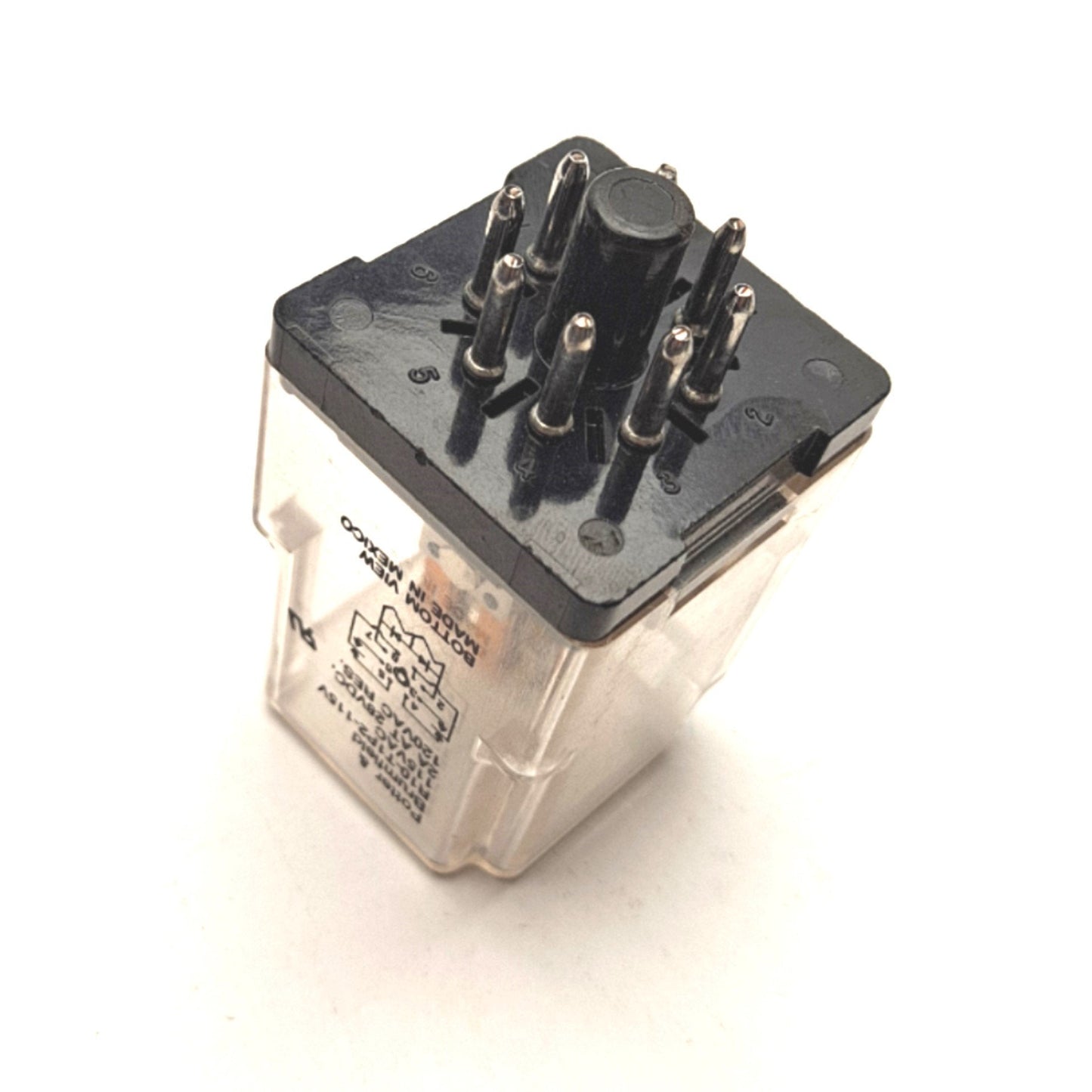 Used Potter & Brumfield R10-T1P2 Relay Coil: 115VAC, Contact: 2A, 28VDC, 120VAC, DPDT