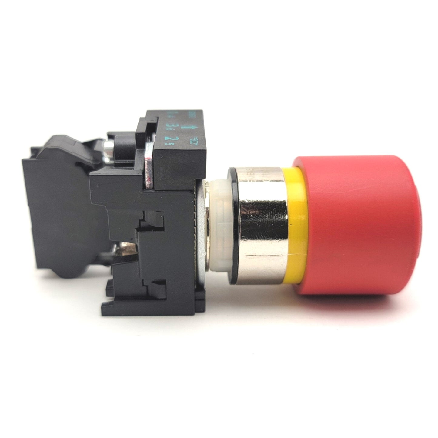 Used  Siemens 3SU1051-1GB20-0AA0 Emergency Stop Button W 3SU1400-1AA10-3CA0 Contact