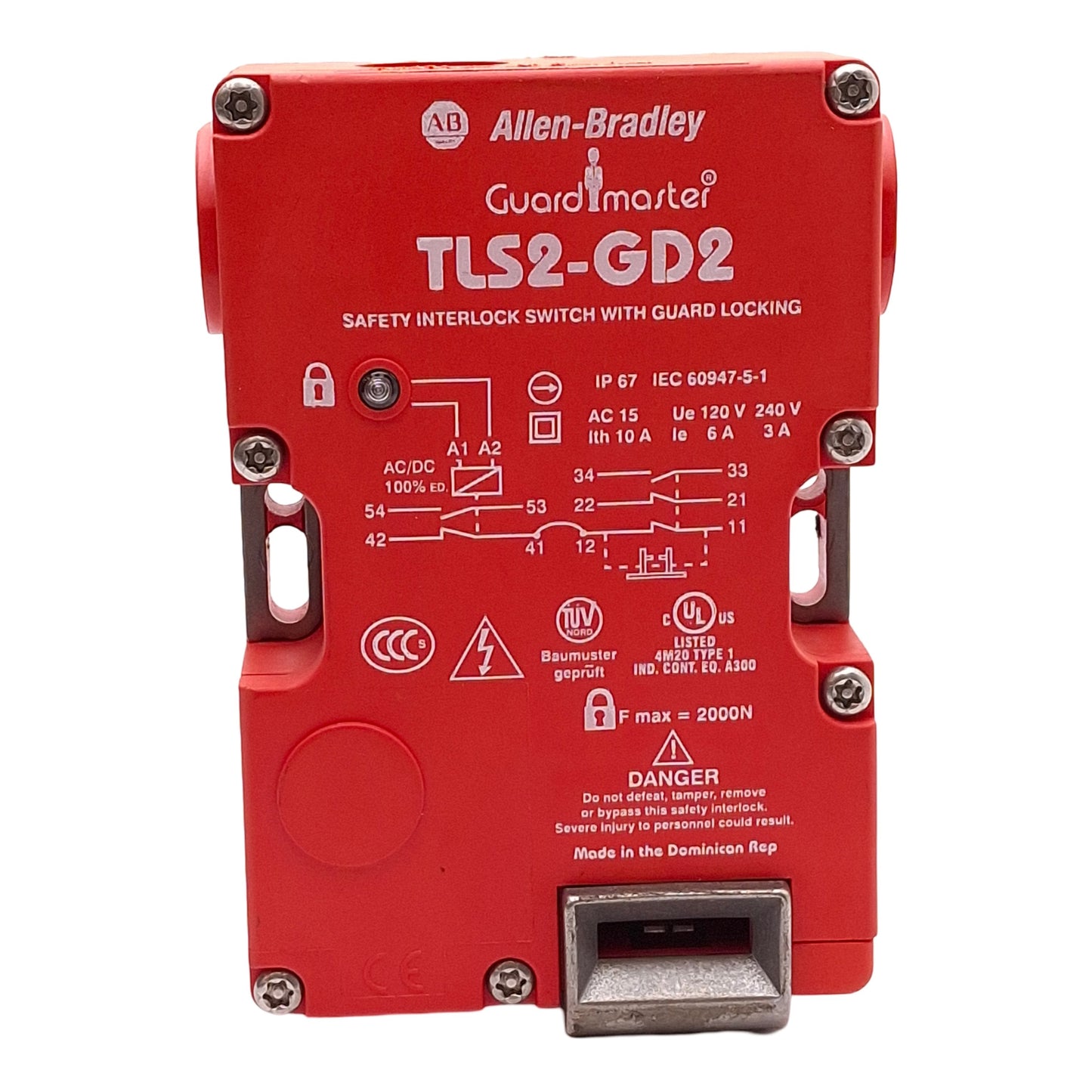 Used Allen Bradley 440G-T27177 TLS-GD2 Guardmaster Safety Interlock 2x NC 1x NO 24V