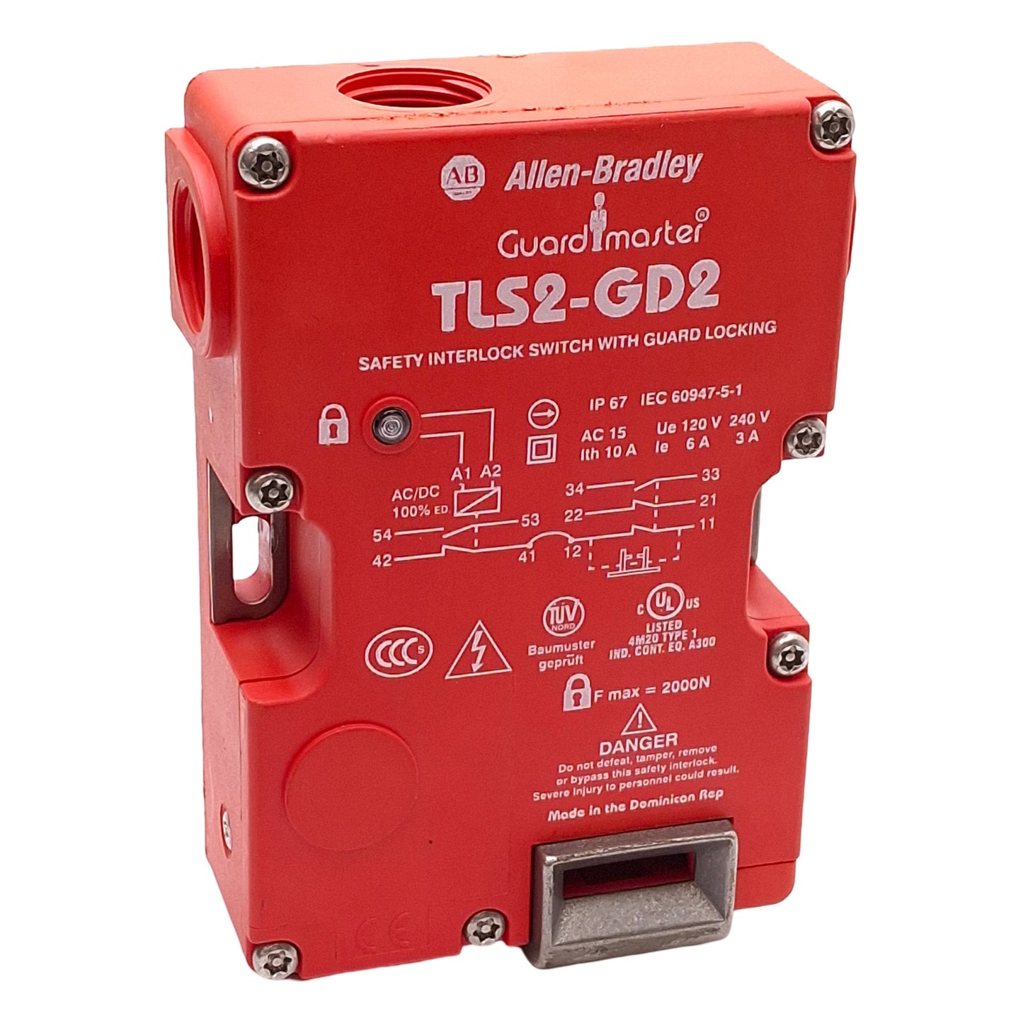 Used Allen Bradley 440G-T27177 TLS-GD2 Guardmaster Safety Interlock 2x NC 1x NO 24V