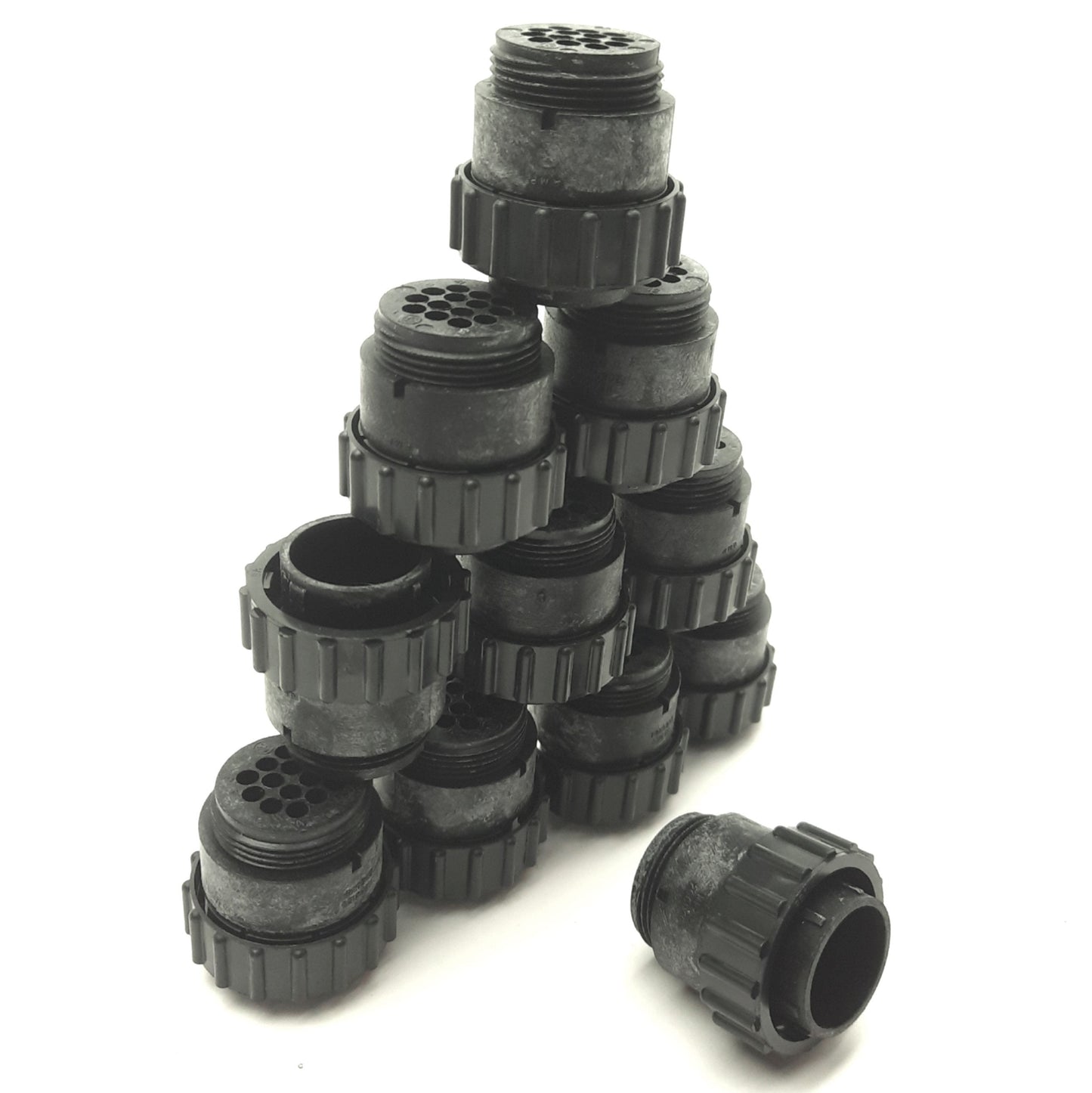 New Lot of 11 TE Connectivity 206044-1 Circular Connector Housing CPC 14-Pin Size-17