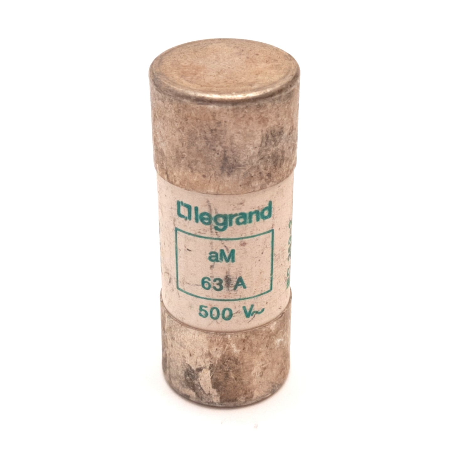 Used Lot of 3 Legrand aM 63A HRC Cartridge Fuse, Rating: 63A 500VAC, 2.24" x 0.87"